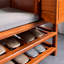 Banc de rangement pour chaussures en bois massif 10 paires