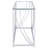 Chrome Glass Top Entryway Console Table Accents