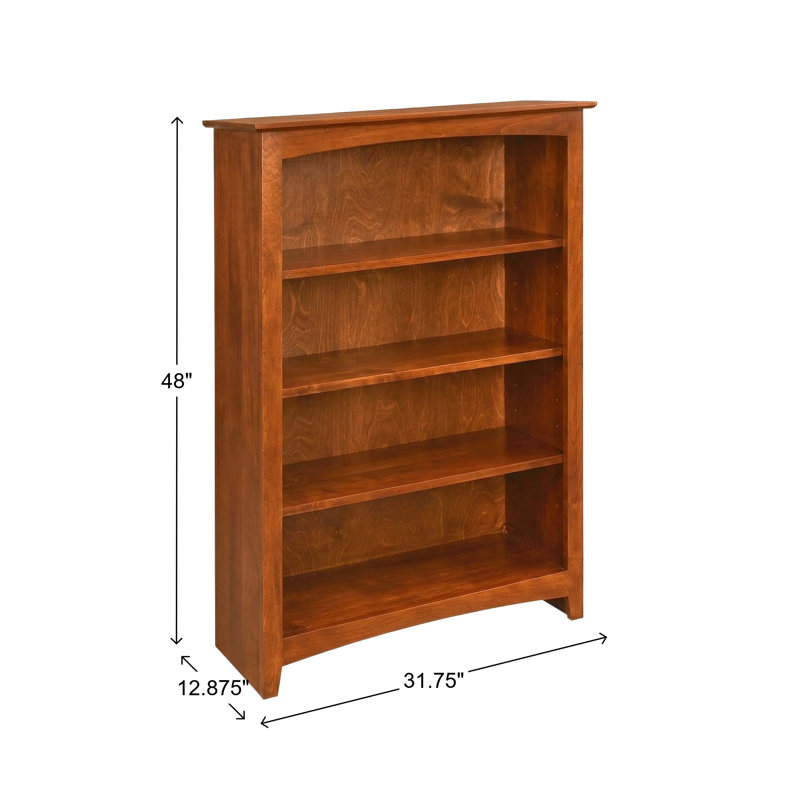 Bibliothèque classique Malani, (4 Shelves) 48"H x 31.75"W x 12.875"D, Antique Cherry