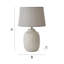 Harrison Tapered Lamp Shade Geometric Ribbed Pattern Gloss Small Table Lamp-499751471-470013746-470013747