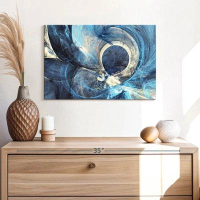 Avery gris et bleu abstrait