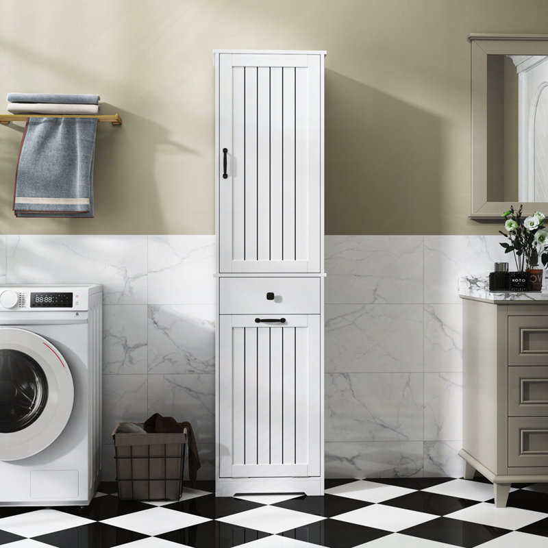 18.11"Bathroom Storage Cabinet with 1 Storage cabinet and 1 Drawer