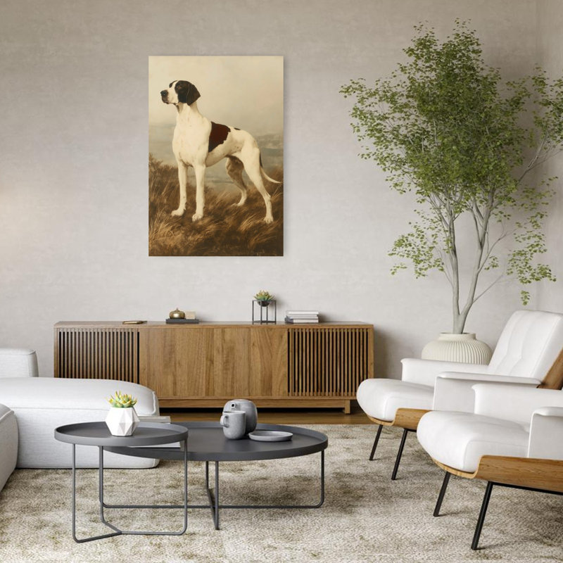 «Hunting Dog Portait II», reproduction d'art contemporain abstraite, 48" H x 32" W