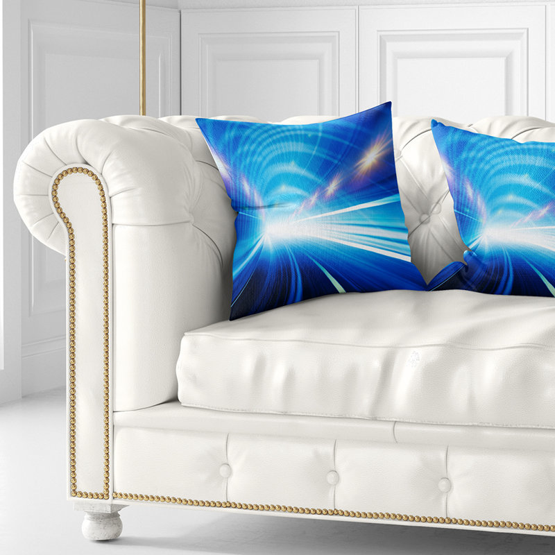  Coussin abstrait à mouvement rapide, 16 po x 1 po, Coussin décoratif