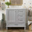 Ensemble de meuble-lavabo 30 po, ensemble de meuble-lavabo avec lavabo, armoire de rangement avec porte à fermeture douce et 3 tiroirs, structure en bois massif-120330045