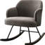 Chaise berçante rembourrée Taupe Boucle