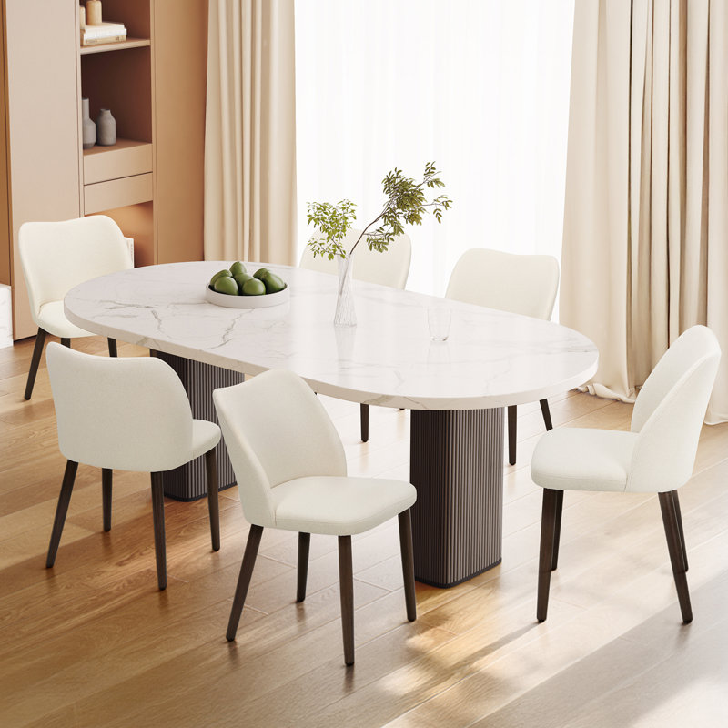 Petites chaises de salle à manger rembourrées en bois massif - Courbe ergonomique et rembourrage moelleux pour espaces multiples