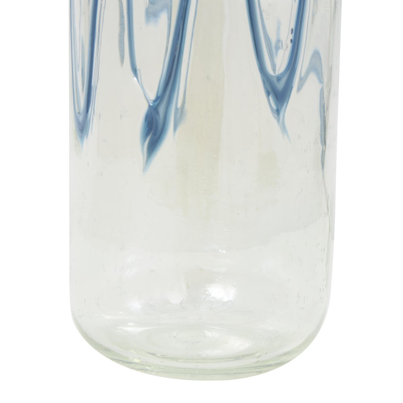 Fahey Handmade Glass Table Vase,  13.25"H x 6.45"W x 6.45"D