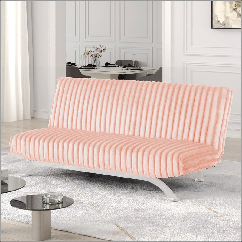 Futon Sofa Bed, Pink