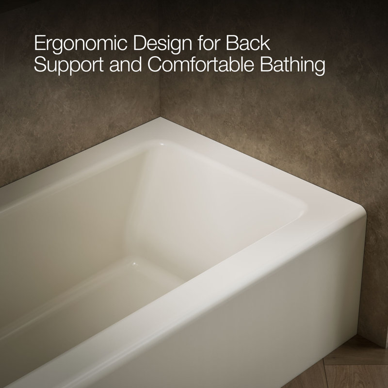 Bellwether® Alcove 66" x 32" Soaking Bathtub, Biscuit