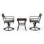 Ensembles de salle à manger pivotants de patio, ensemble moderne compact en métal pour petits patios