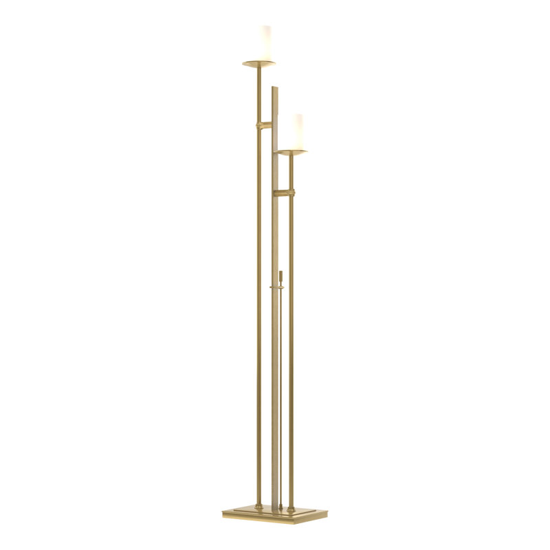 Rook 65.8" Floor Lamp, Opal, Modern Brass