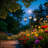 72" Triple-Head Solar Lamp Post Light Outdoor with Auto Dusk-to-Dawn Sensor