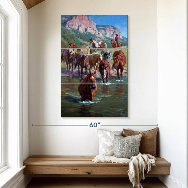 Brampt The Crossing Herd, 50" H x 32" W