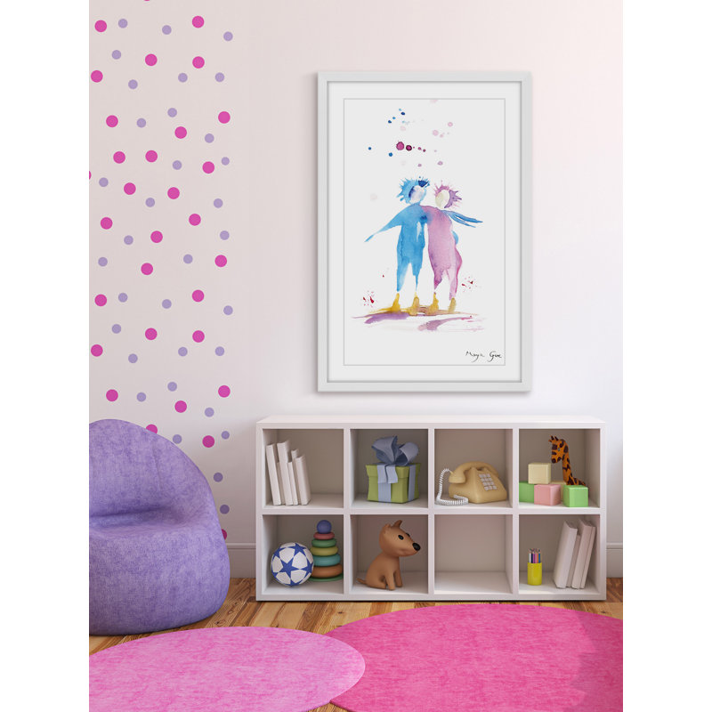 « couplez l’étreinte » par maya gur, reproduction d’art encadrée, H 18 po x l 12 po x P 1,5 po