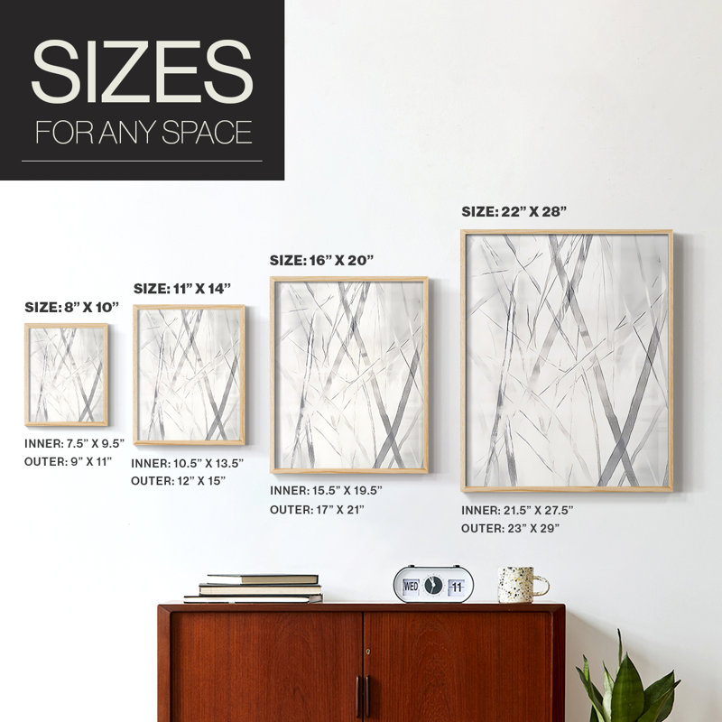 ABSTRACT Series DCCCXLVIII Framed Print - Solid Wood, 11" H x 9" W