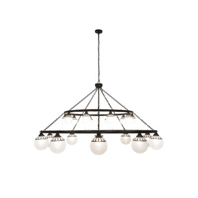 20 - Light Dimmable Wagon Wheel Chandelier