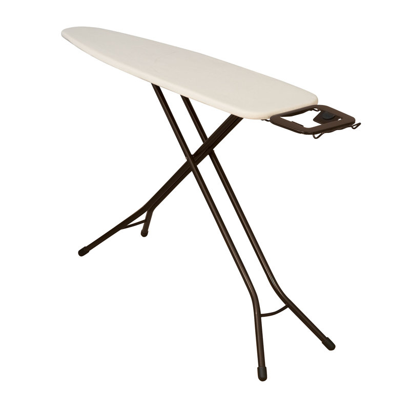 KINGRACK TOOLF Ironing Board, Iron Board With Hanger & Iron Rest, 7 Adjustable Heights, 43x13 Inch, Gray, Size: Assembled 51.66L * 13W * 35H * 14.12 Lbs, Black