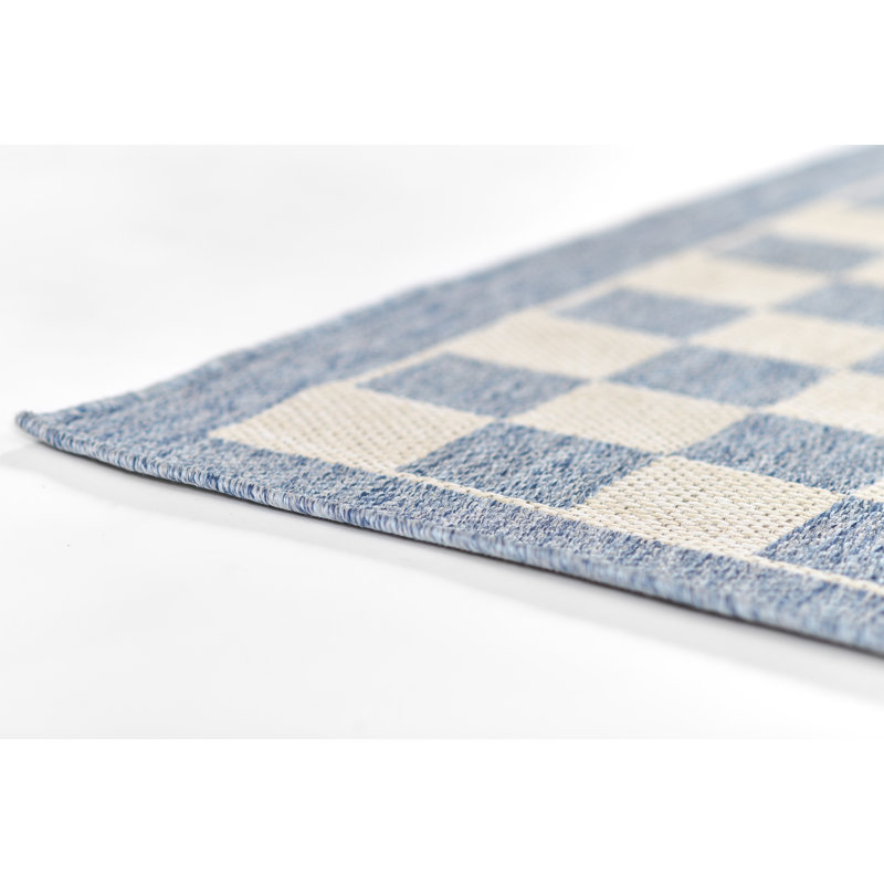 Erin Gates by Momeni Saybrook Check Blue Area Rug , Rectangle 8' x 10'