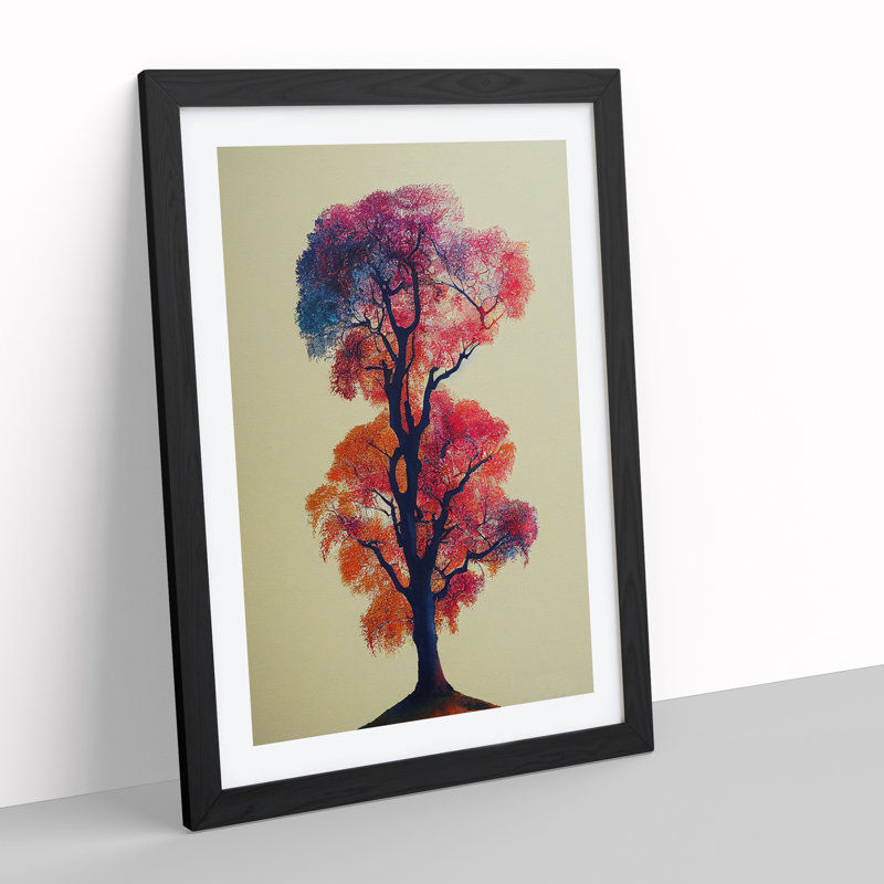 XV1022-15X A Brilliant Tree - Single Picture Frame Print, 64cm H x 46cm W, Black