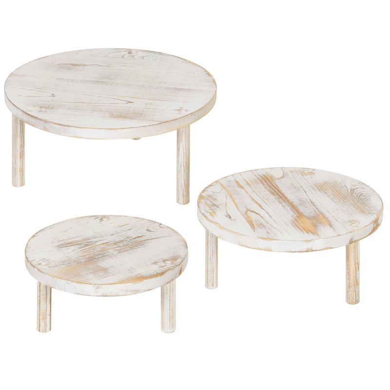 3 Piece Cake Stand Set, White