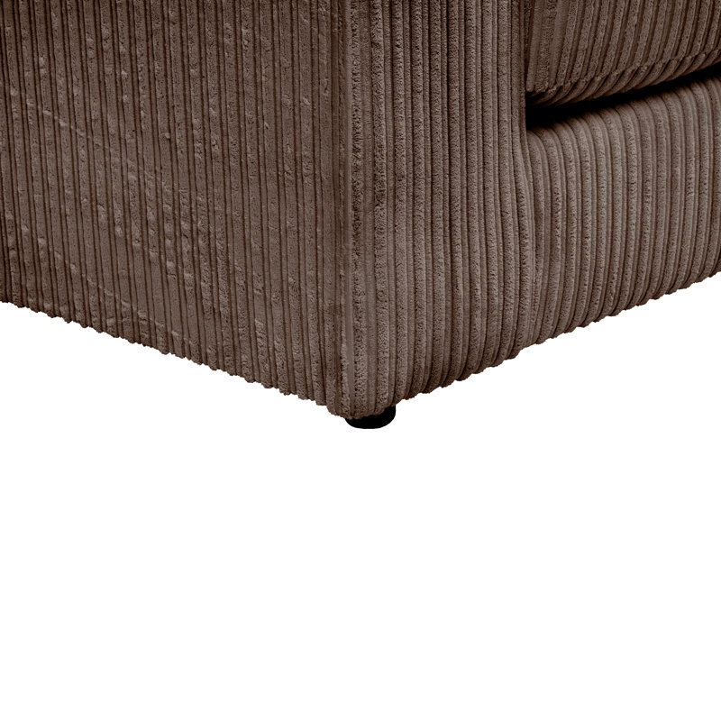 Moana 2 Seater Corduroy Sofa, Chocolate Cord