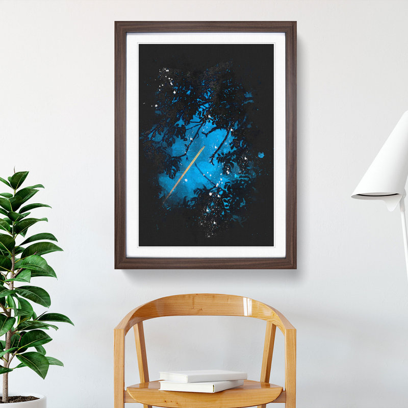 Airplane Through the Trees - Picture Frame Painting Print, Walnut Framed, 87cm H x 62cm W x 2cm D