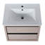 Meuble-lavabo 24 po avec 2 tiroirs à fermeture douce, lavabo en céramique blanche