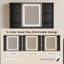 Meuble-lavabo de 81 po de large avec éclairage à DEL réglable et station de charge-1702912224