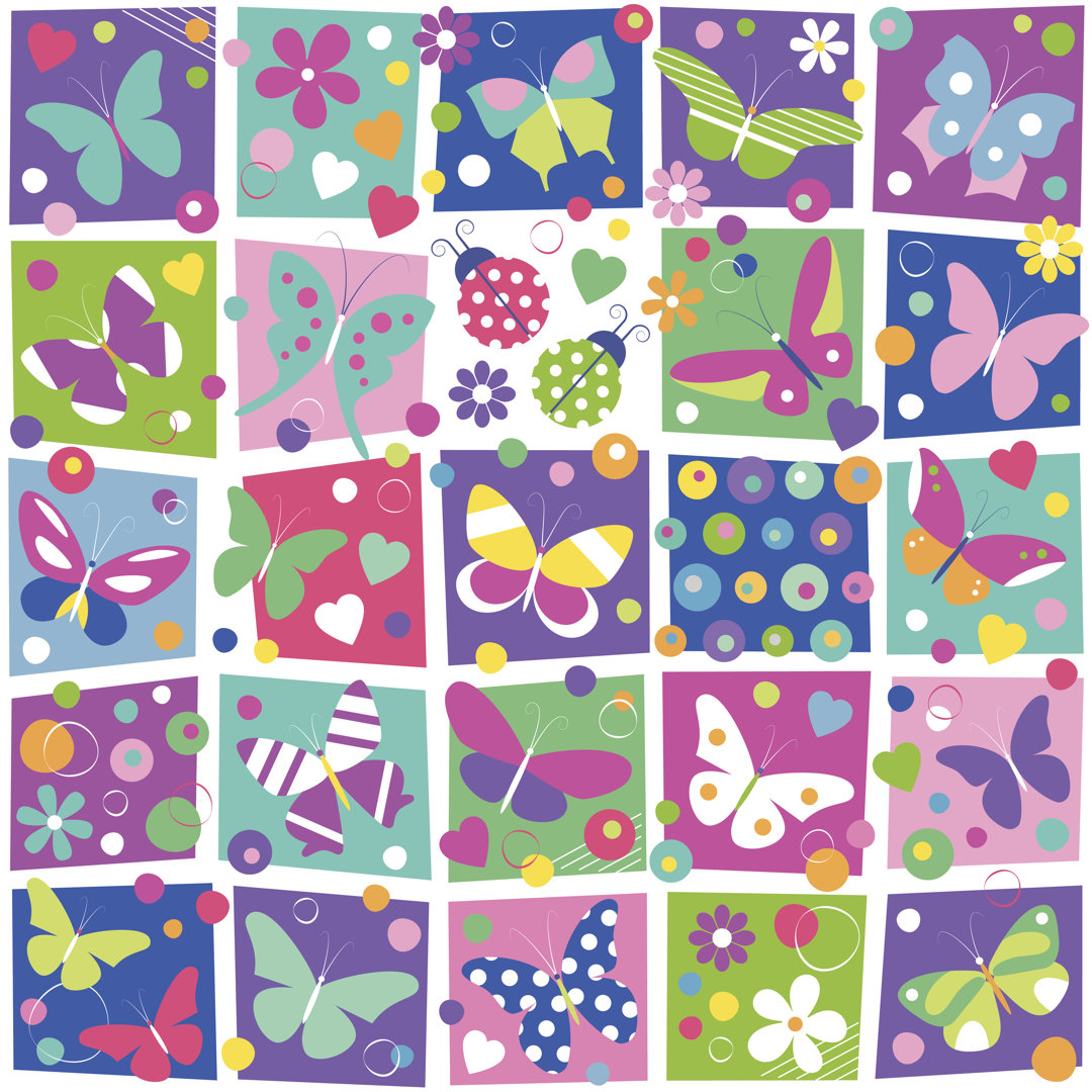 Sahin Butterflies Collection von Jelena_Z - Leinwandbilder auf Wrapped Canvas