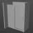 Semi-Frame Single Sliding Shower Door,Stainless Steel ,Thick Tempered Clear Glass-112517991