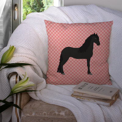Coussin extérieur à chèque cheval