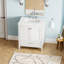 Meuble-lavabo autoportant avec lavabo rectangulaire, armoire de rangement avec porte à fermeture en douceur, rangement de salle de bain pour la maison-37859886
