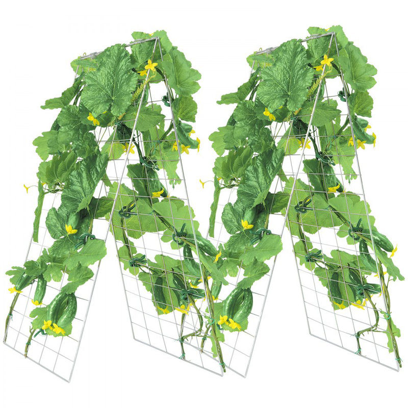 90cm H x 70cm W Iron Lattice Panel Trellis
