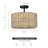 Lannister Rattan Semi Flush Mount