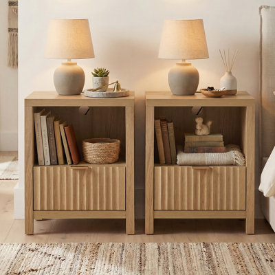 Arrilla 25'' Tall 1- Drawer Nightstand（Set Of 2）