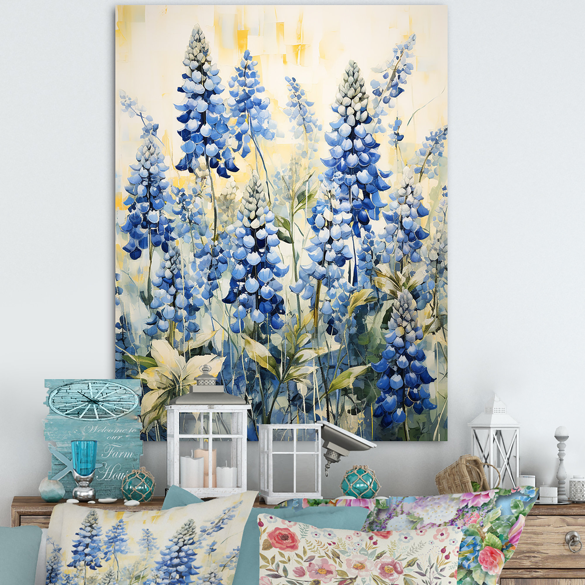Winston Porter Blue Bonnets Tranquility IV On Canvas Print | Wayfair