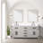 White Oak Double Bath Vanity 72 In. W X 22 In. D, With White Quartz Top