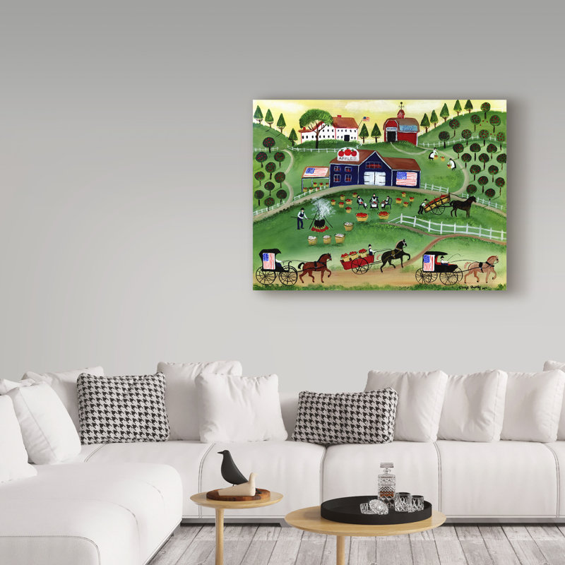 «American Apple Farm» par Cheryl Bartley, reproduction sur toile, H 14 po x l 19 po x P 2 po