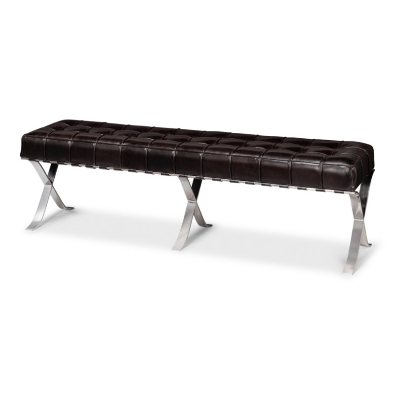 Catalunya Upholstered Bench, Brown