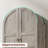 71" Tall Arched pantry Cabinet, Wood Arched shelf with Doors & Drawers-333071317