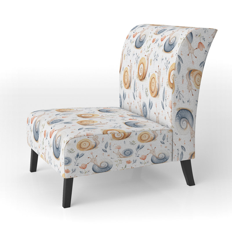 Fauteuil chausson bleu doux motif animaux de jardin pour enfants -, Pantoufle sans accoudoirs