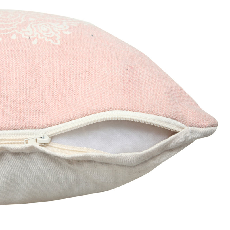Housse de coussin en coton Home Goods Intricate, Housse de coussin seulement - sans coussin, Gris