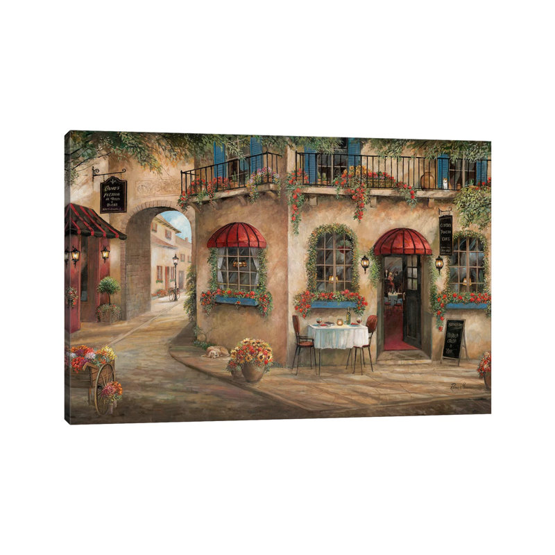 «Gino's Pizzaria» par Ruane Manning - reproduction, Toile tendue, H 40 po x l 60 po x 1,5 po