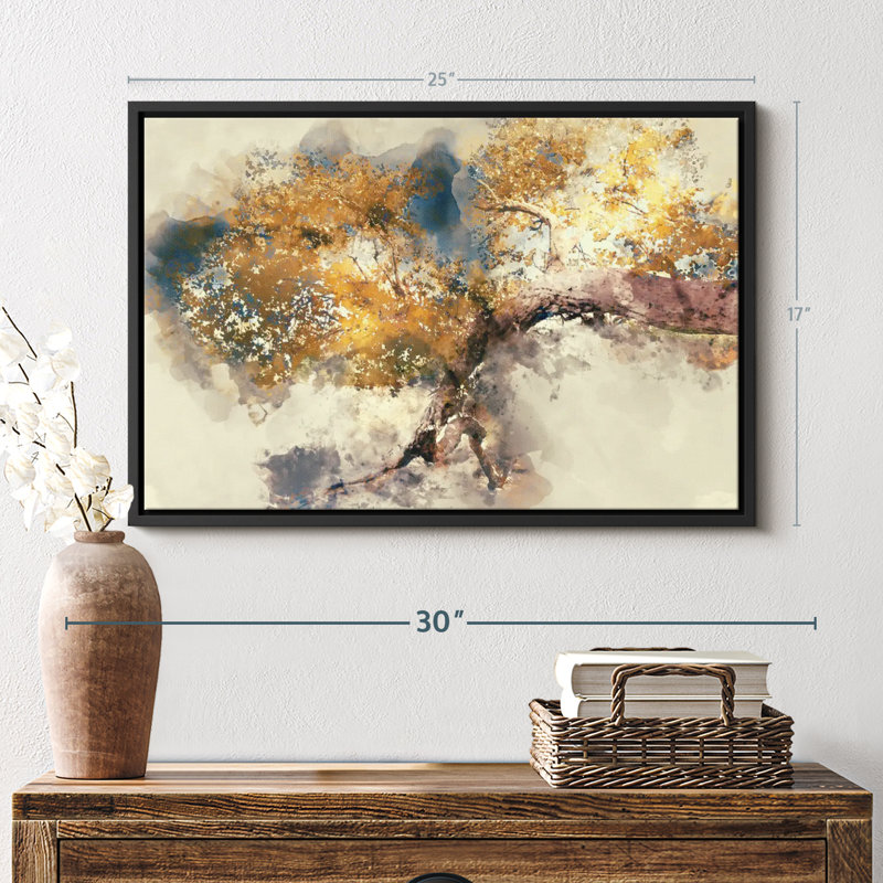 Arbre d'automne floral et botanique, H 25 po x l 17 po