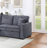Convertible Sectional Dark Gray Color Corduroy Reversible Chaise W Storage And Sofa Pull Out Bed Pillows Living Room 2Pc Set-615309108