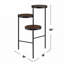 Multi-Tiered Plant Stand with Metal Frame, Black