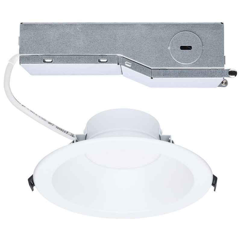 24/16/12 Wattage Selectable 2700K/3000K/3500K/4000K/5000K CCT Selectable Commercial LED Downlight 6 in. Remote Driver 120-347 volt