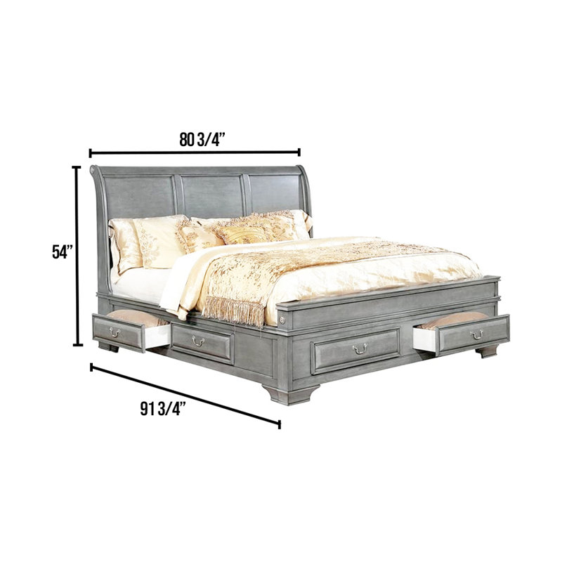 Benge Bed, Gray, King