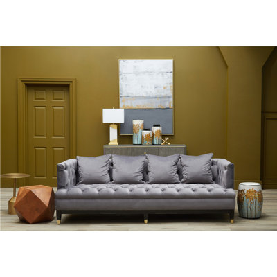 Aaleeyah 229Cm Recessed Arm Chesterfield Sofa
